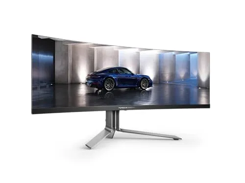 AOC PD49 - 49 Zoll DQHD Curved Gaming Monitor - Erlebe Gaming neu mit dem AOC PD49: 240 Hz Bildwiederholrate, HDR400 und ergonomische Anpassungsmöglichkeiten für stundenlangen Spielspaß ohne Augenermüdung.