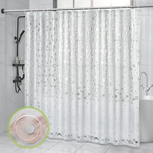 OTraki Duschvorhang Antischimmel 240x200cm Eva Wasserdicht Duschvorhänge mit 4 Magnete Unten 16 Duschvorhangringen Shower Curtains BadVorhang für Badewanne