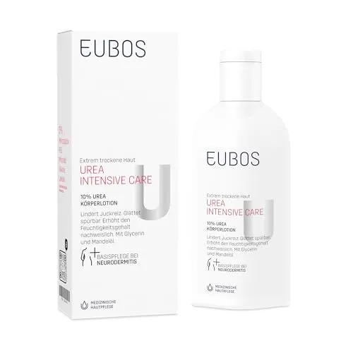 EUBOS UREA INTENSIVE CARE | 10% UREA Körperlotion - Körperlotion für extrem trockene Haut, mit 10% Urea für intensive Feuchtigkeit und Linderung von Juckreiz. Dermatologisch getestet und von Experten empfohlen.