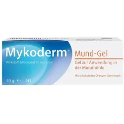 Mykoderm Mund-Gel - Praktisches Mund-Gel zur Unterstützung der Pflege der Mundschleimhaut. Mit dosierbarem Messlöffel für einfache Anwendung.