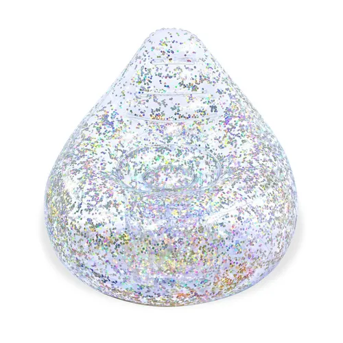 Bestway Aufblasbarer Luftessel Glitter Dream - Luftmatratze in schimmerndem Design, ideal für entspannte Stunden im Pool oder am Strand, Maße: 72x72x64 cm