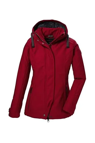 G.I.G.A. DX Damen Softshelljacke mit abzippbarer Kapuze - Funktionsjacken, wasserabweisend und atmungsaktiv, ideal für Outdoor-Aktivitäten, mit kuscheligem Innenfutter und verstellbaren Ärmelbündchen für optimalen Tragekomfort.