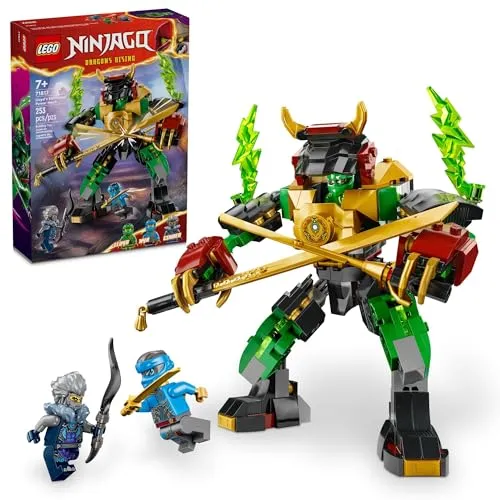 LEGO NINJAGO 71817 Lloyd's Elemental Power Mech Anpassbares Kampfspielzeug mit 3 Ninja-Actionfiguren, Abenteuer-Spielset für Jungen und Mädchen, Ninja-Geschenkidee für Kinder ab 7 Jahren