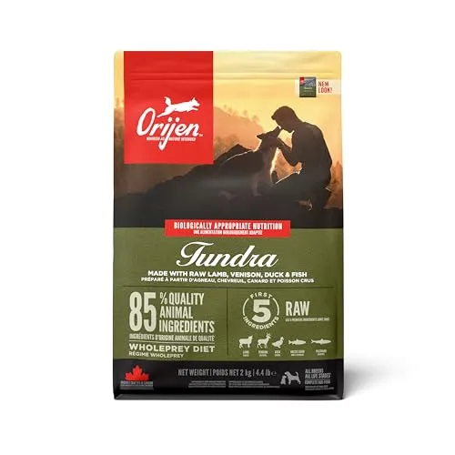 Orijen Tundra Dog Whole Prey - 2 kg, gefriergetrocknetes Hundefutter mit ganzen tierischen Inhaltsstoffen, reich an Proteinen und ideal für eine artgerechte Ernährung