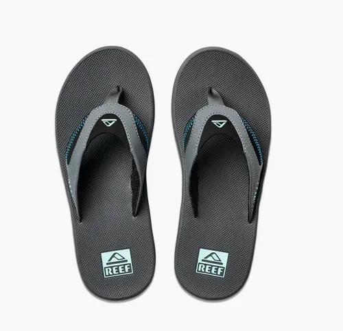Reef Fanning Herren Flip Flops Gunmetal/Ocean Neu von Reef