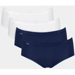 sloggi Damen Basic+ Midi C4P - Funktionale Unterwäsche in mehreren Farben - Funktionsunterwäsche mit hohem Tragekomfort, ideal für aktive Frauen. Der gerippte hohe Kragen und der praktische Frontreißverschluss sorgen für optimalen Sitz und Stil.