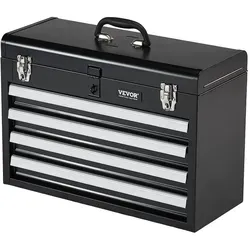 VEVOR Werkzeugkiste mit 4 Schubladen - Werkstattwagen & -koffer, kompakt und robust, ideal für die organisierte Aufbewahrung von Werkzeugen und Zubehör.