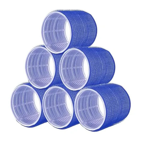 Produktbild PONIK’S PROFESSIONAL Lockenwickler Groß Selbsthaftend – Haarrollen 76mm Set 6 Stück & Klettwickler – Haarwickler Groß Für Heatless Curls Dicke Rolle, Locken Ohne Hitze Und Blowout Effekt