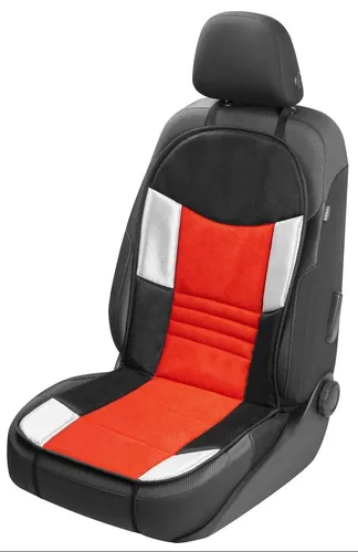 WALSER Auto Sitzauflage Hunt, rot schwarz - Sitzauflage für PKW mit atmungsaktiver Schaumstoff-Polsterung, bietet optimalen Schutz und erhöht den Sitzkomfort bei langen Fahrten.