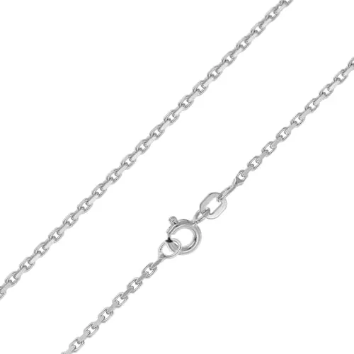 trendor Silberkette für Damen und Herren 925 Diamantierte Ankerkette zeitloses Schmuckstück für Frauen, modisches Accessoire 21000-45 45 cm