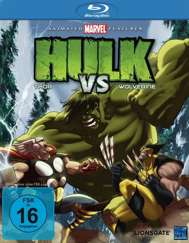 Hulk Vs. - Thor/Wolverine Blu-Ray - Actiongeladener Animationsfilm für Fans von Marvel-Helden, Neu & OVP, FSK 16, ideal für spannende Filmabende.