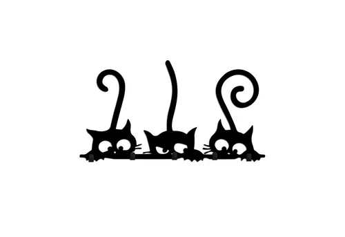 Metall Wandhaken Aufhängung Hook Schwarz