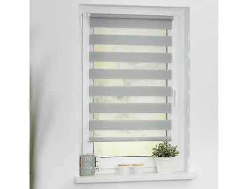 Doppelrollo Duo Rollo Klemmfix, LICHTBLICK ORIGINAL - Doppelrollo für Fenster & Türen, ohne Bohren montierbar, individuell einstellbar für perfekten Licht- und Sichtschutz mit modernen Lichtspielen.