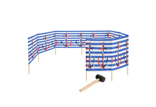 Garronda Windschutz Strand Sichtschutz 12m mit Gummihammer GAEX001 - Zelt-Windschutz für entspanntes Strandvergnügen. Inklusive Gummihammer zur einfachen Befestigung. Aus robustem Material für optimalen Schutz vor Wind und neugierigen Blicken.