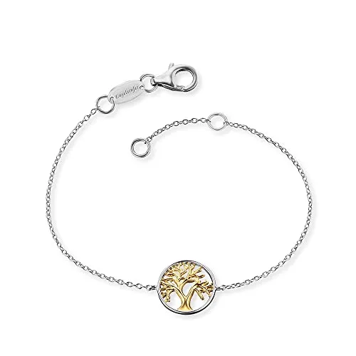 Engelsrufer Armband Lebensbaum Bicolor, ERB-LILTREE-BIG - Silberarmband mit Lebensbaum-Motiv, symbolisiert Frieden und Liebe. Ein einzigartiger Glücksbringer, der positive Energie und Schutz in dein Leben bringt.