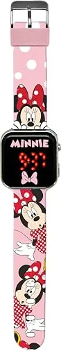 Digitale Uhr Minnie Mouse für Kinder - Bunte Kinderuhr mit Minnie Mouse Design, perfekt für kleine Fans und ideal für das Erlernen der Uhrzeit.