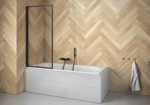 Badewannenabtrennung Faltwand 70x140 cm – Elegant und Praktisch - Moderne Duschabtrennung aus 4 mm gehärtetem Glas, ideal für platzsparende Lösungen. Mit matt-aluminium Rahmen und schiebendem Öffnungsmechanismus für einfachen Zugang.