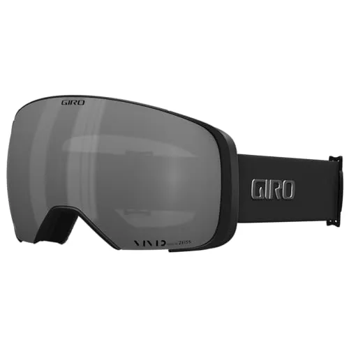 Giro Comp Skibrille - Snowboardbrille für Damen und Herren - Schwarz/Weißes Blinkerband mit Vivid Onyx/Vivid Infrarot Gläsern