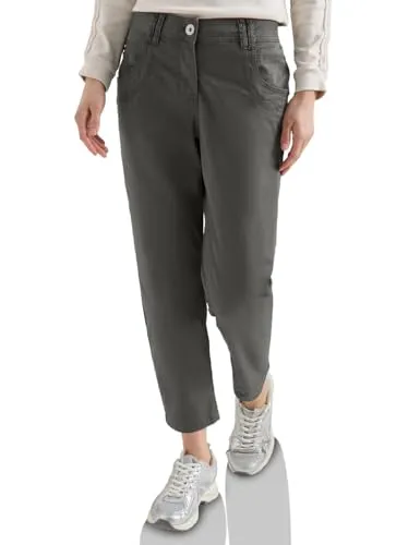 CECIL 5-Pocket-Hose Style Scarlett in grün (Größe 36) - Bequeme 5-Pocket-Hose aus Baumwolle-Elasthan-Mischung, ideal für den Alltag. Mit elastischem Bund und schmaler Beinform sorgt sie für optimalen Tragekomfort.