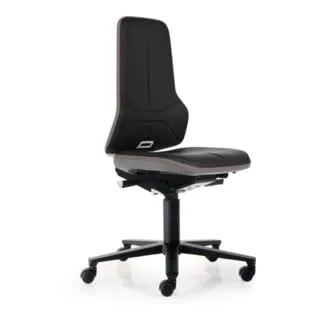 bimos Neon Arbeitsdrehstuhl mit Rollen, Kunstleder, Flexband grau