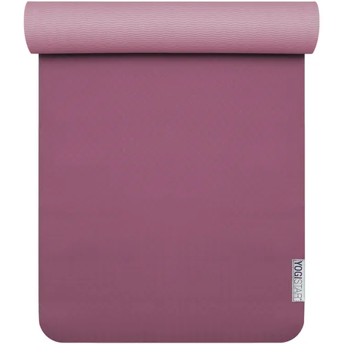 YOGISTAR Matte in Bordeaux - Einheitsgröße FS 2025 - Hypoallergene Sportmatte, rutschfest und schweißresistent; ideal für Yoga und Fitness mit 5 mm Stärke, ohne PVC, Latex und Gummi.