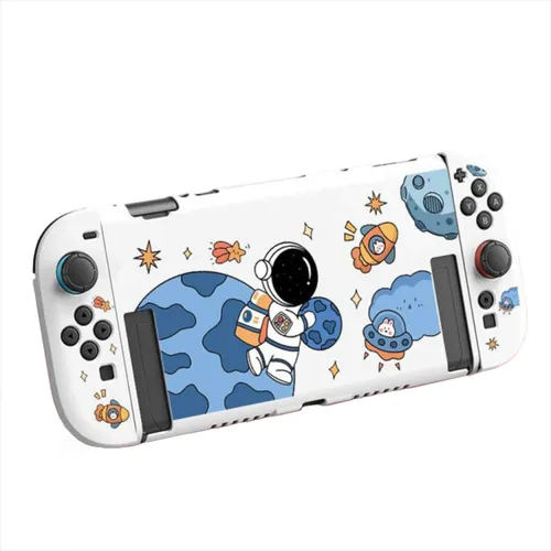 Für Nintendo Switch 2 flexible TPU Schutzhülle mit Weltraum-Planeten-Design