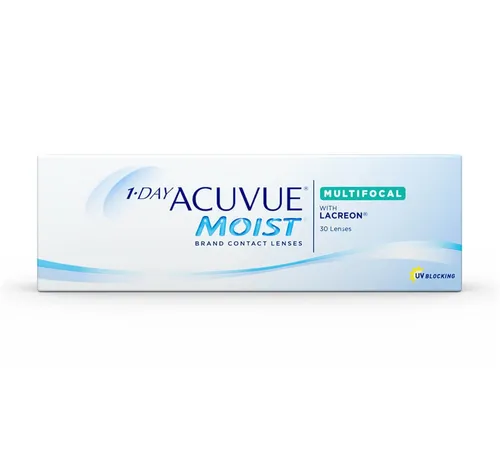 Johnson & Johnson 1-Day Acuvue Moist Multifocal Tageslinsen - Kontaktlinsen für Alterssichtigkeit, bieten exzellente Sehqualität nah und fern, unabhängig vom Pupillendurchmesser, für mehr Freiheit und Komfort.