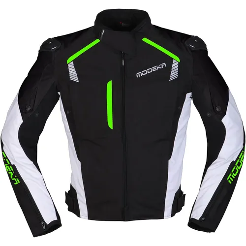 Produktbild Modeka Lineos Motorradjacke Herren XXL (schwarz/weiß/grün)