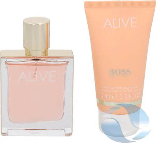 Hugo Boss Alive EdP Set 50 ml mit Body Lotion - Parfüm-Geschenkset für Damen mit verführerischem Duft und pflegender Body Lotion, ideal für besondere Anlässe oder als Geschenk.