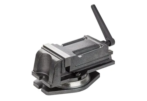 Präzisionsmaschinen Schraubstock 125mm mit Spindelantrieb - Klemmzwingen & Schraubstöcke, stabiler Werkbankschraubstock mit präzisem Spindelantrieb für zuverlässige Fixierung.