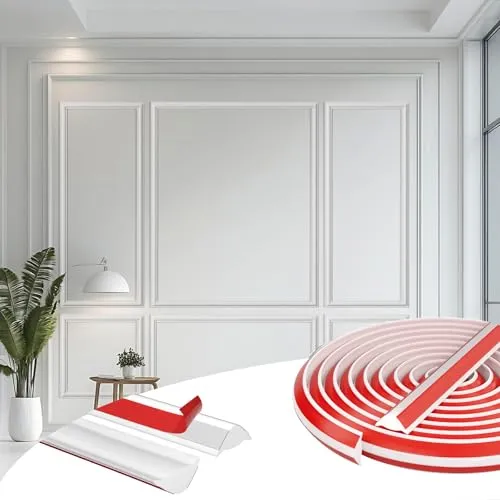 Flexible Zierleiste Selbstklebender Deckenleisten, Dreieck Winkelleiste Zierleiste für Fliesenkanten Decken und Wandübergang,Abschlussleiste Küchenarbeitsplatte für Wandkanten(3M(13×19mm))