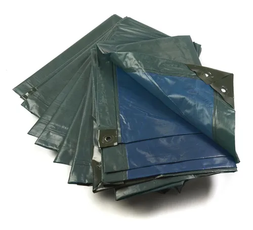 Starke Abdeckplane grün/blau 150g/m² 4x6m - Robuste Abdeckplane für vielseitigen Einsatz, wasserdicht und langlebig, ideal für Bauprojekte und Outdoor-Aktivitäten.