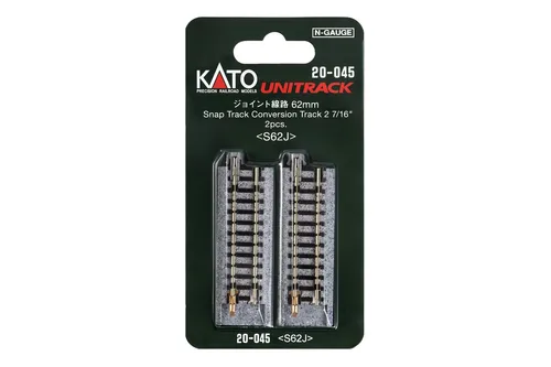 Kato 20-045 Übergangsgleis 62 mm 2 Stück 1:160 Spur N Neu OVP