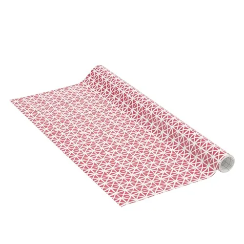 Venilia Klebefolie | Daniela Berry Retromuster Rot | 67,5 cm x 1,5 m, Stärke 95μ | selbstklebende Möbel-Folie, Dekofolie, Tapete, Küchenfolie | ohne Phthalate | Made in EU
