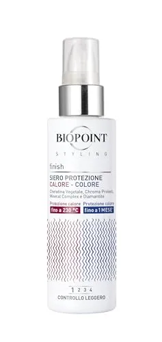 Biopoint Styling Serum zum Schutz von Wärme und Farbe, Schutz bis zu 230 ° vor Hitze des Föhns, Glätteisen und Lockenstab, und Farbschutz bis zu 1 Monat gegen Verblassen, 200 ml