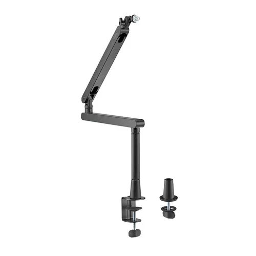 Mikrofonarm 360° drehbar - Tisch Montage Aluminium - Lautsprecher-Ständer & -Halterungen, schwenkbarer Mikrofonarm aus Aluminium für flexible Positionierung und optimale Klangaufnahme.