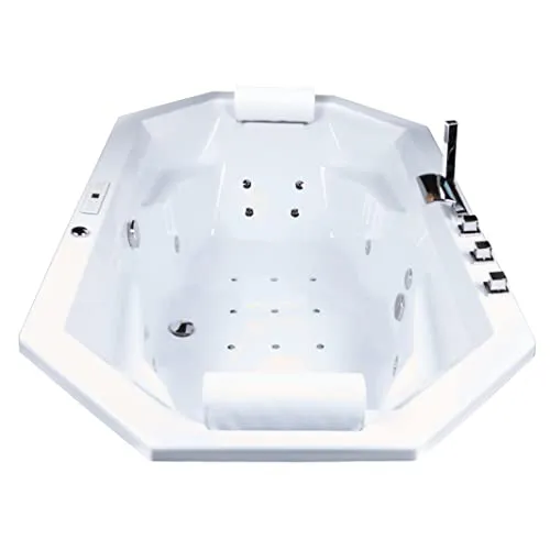 Basera® PREMIUM Indoor Podest-Whirlpool Bora Bora 200 x 115 cm - Whirlpool-Badewannen mit 24 Massagedüsen, Heizung und Wasserfall für entspannende Wellnessmomente. Hergestellt in Deutschland für höchste Qualität und Langlebigkeit.