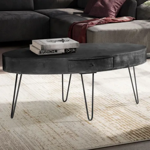 Wohnling Couchtisch WL6.837 aus Massivholz Mango