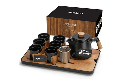 MiaMio Teeservice Japanisches Teeset 6 x 100ml in schwarz von MiaMio