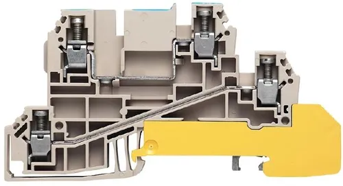 Weidmüller WDL 2.5/N/L/PE W-Reihe, Verteiler-Reihenklemme mit WQV, Bemessungsquerschnitt: 2.5 mm², Schraubanschluss