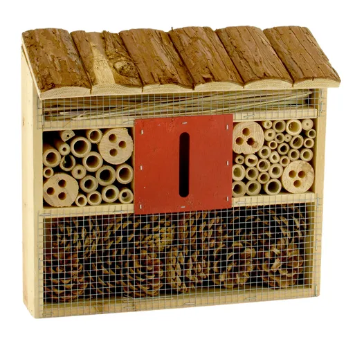 XL Insektenhotel Nistkasten Insektenhaus Brutkasten Vogel Bienen Garten 30x28cm