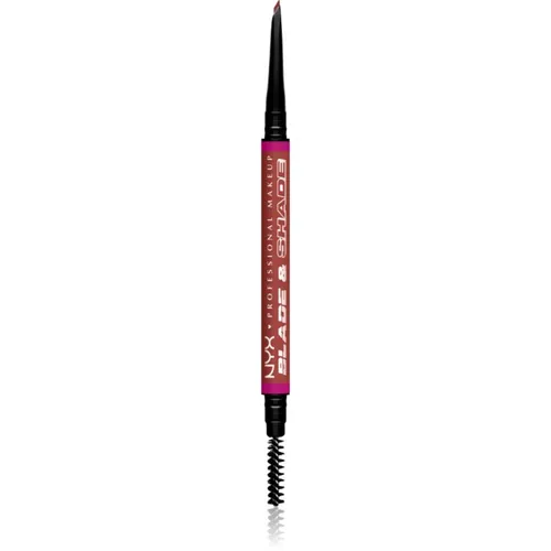 NYX Professional Makeup Blade & Shade Augenbrauenstift mit Bürste Farbton 06 Rich Auburn g