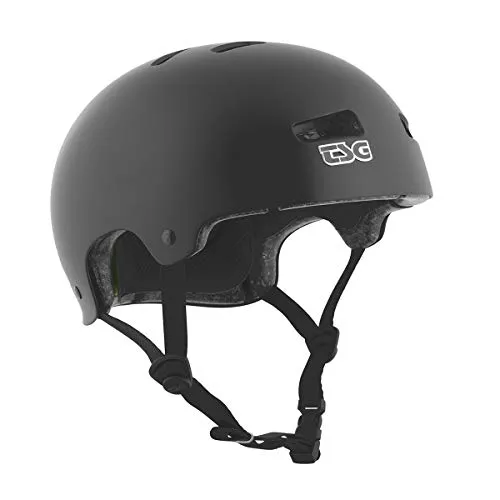 TSG Erwachsene Kraken Solid Color Helm, Satin Black, S/M