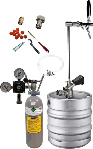 Korbkeg (Typ S) Zapfgarnitur mit Kegschanksäule 2 kg CO²