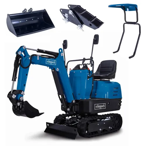 Scheppach Benzin Mini-Bagger EXC815 – Kraftvoller Allrounder für Grabarbeiten