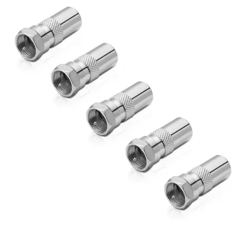 conecto Adapter F-Stecker / IEC-Koax-Stecker (5 Stück) SAT-Kabel