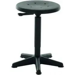 STIER Arbeitshocker mit Gleitern, Sitzhöhe 440-630mm - Bürostuhl mit robuster Bauweise, stufenlos höhenverstellbar von 440-630mm und ideal für Büro, Werkstatt oder Lager. Hochwertig und platzsparend, für bis zu 120 kg geeignet.