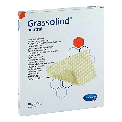 Grassolind Salbenkompressen 10x10 cm steril 10 St