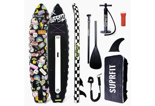SF SUPRFIT Inflatable SUP-Board Funny Stickers – Black