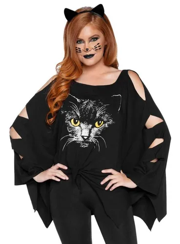 Leg Avenue Kostüm Katze Poncho-Shirt von Leg Avenue